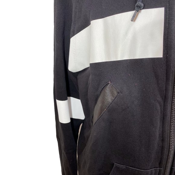 100% Authentic Givenchy Men's Black/White Zip Up Hoodie XLarge - Picture 8 of 13